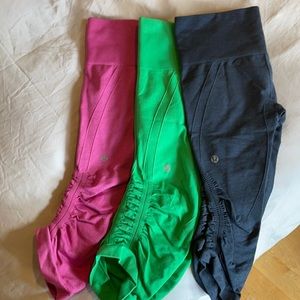 Set of 3 Lululemon 3/4 leggings